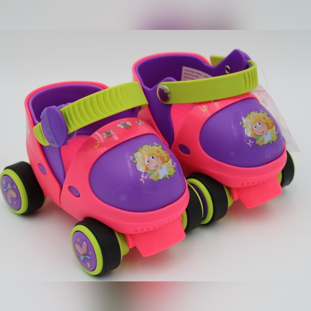 NIB Toddler Adjustable Quad Roller Skates – Pink & Purple
